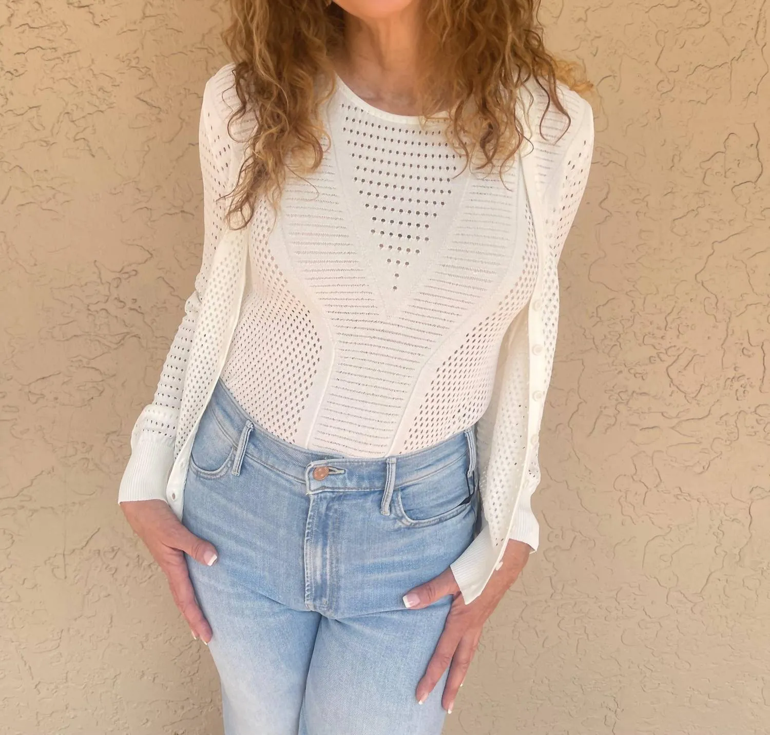 Luton Cardigan In 920 Ivory
