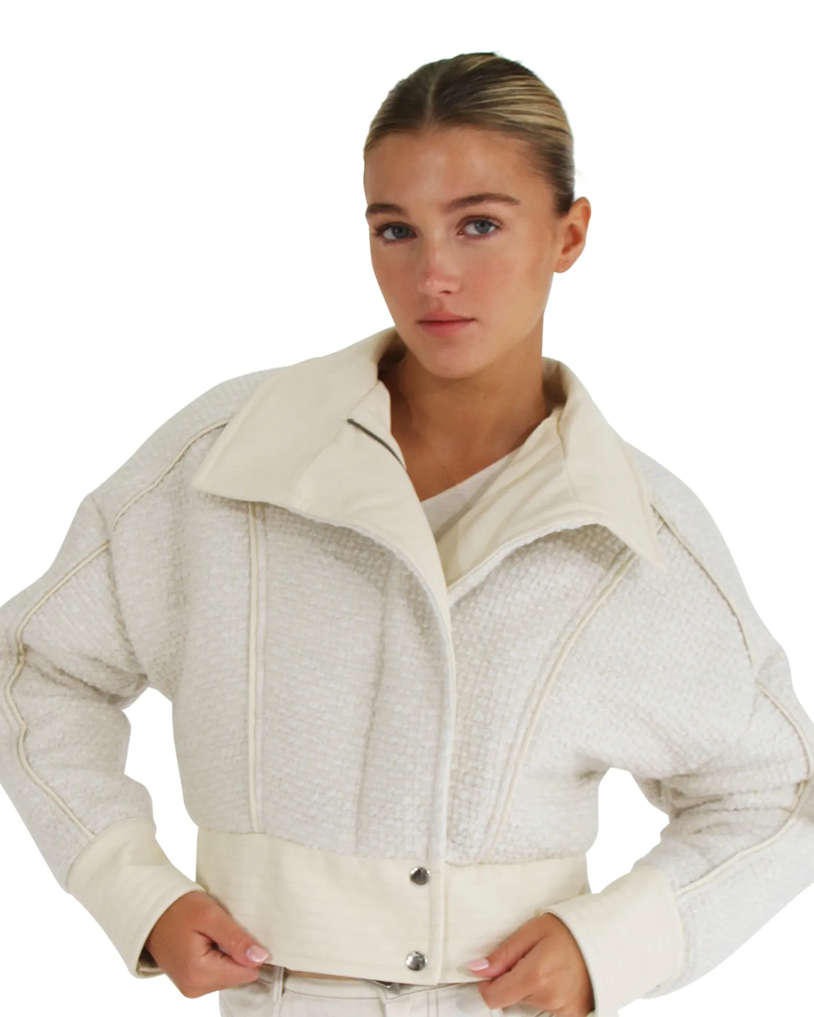 Mad Love Cropped Bomber Jacket