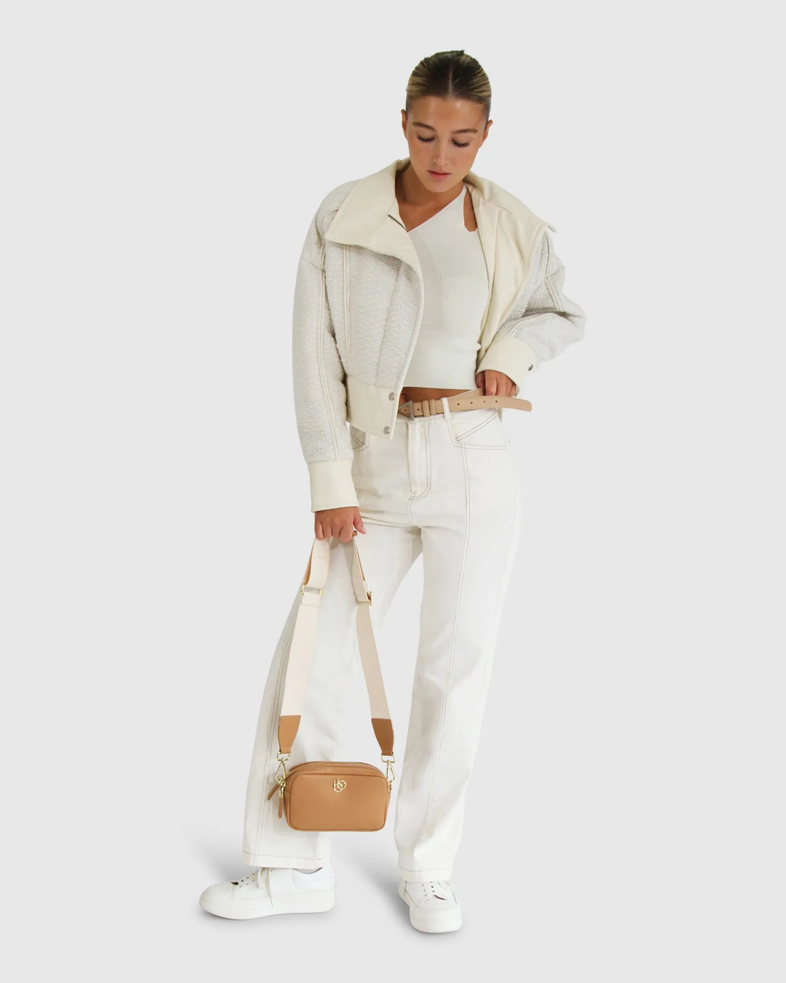 Mad Love Cropped Bomber Jacket
