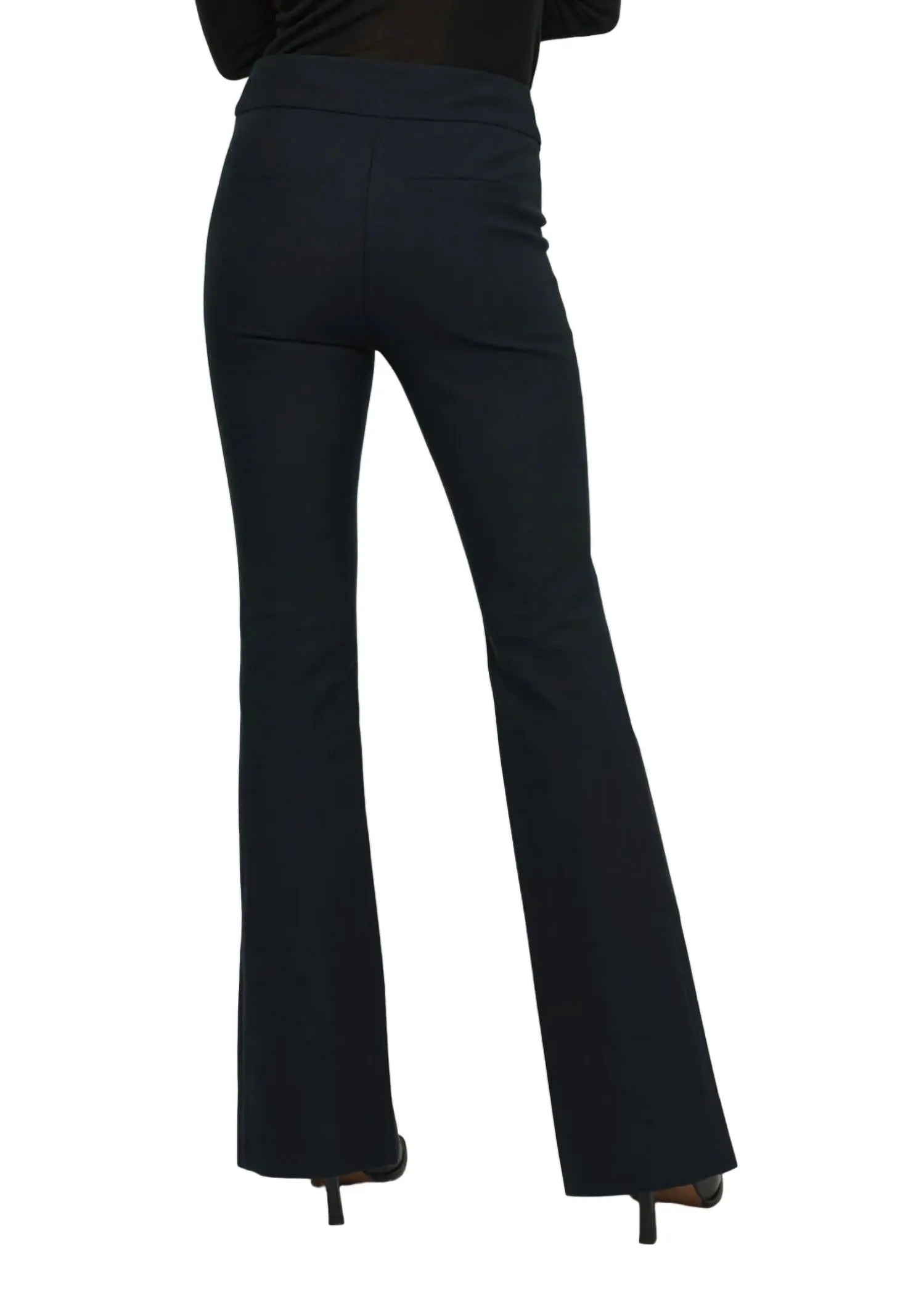 Maeve Front Slit Trousers In Black
