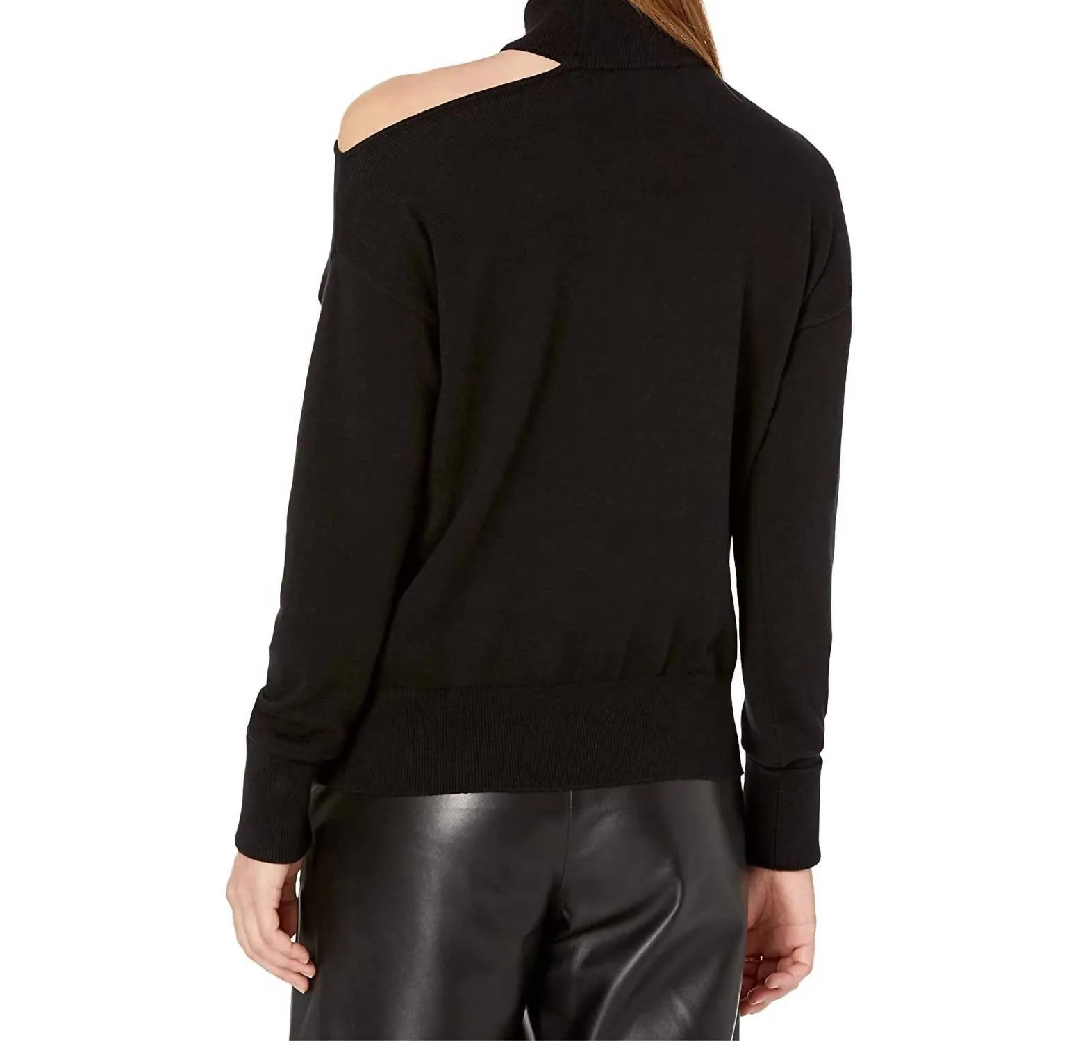 Magic Cold Shoulder Sweater In Black