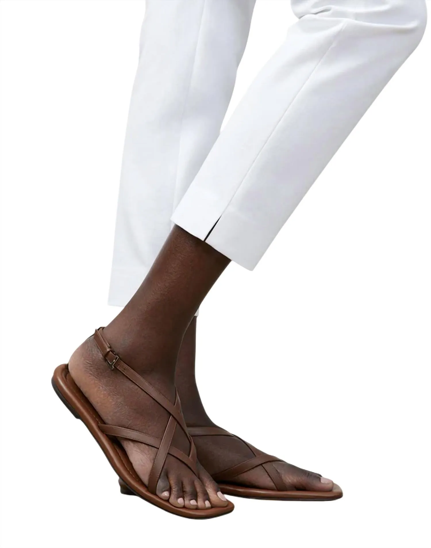 Manhattan Slim Ankle Pant In White