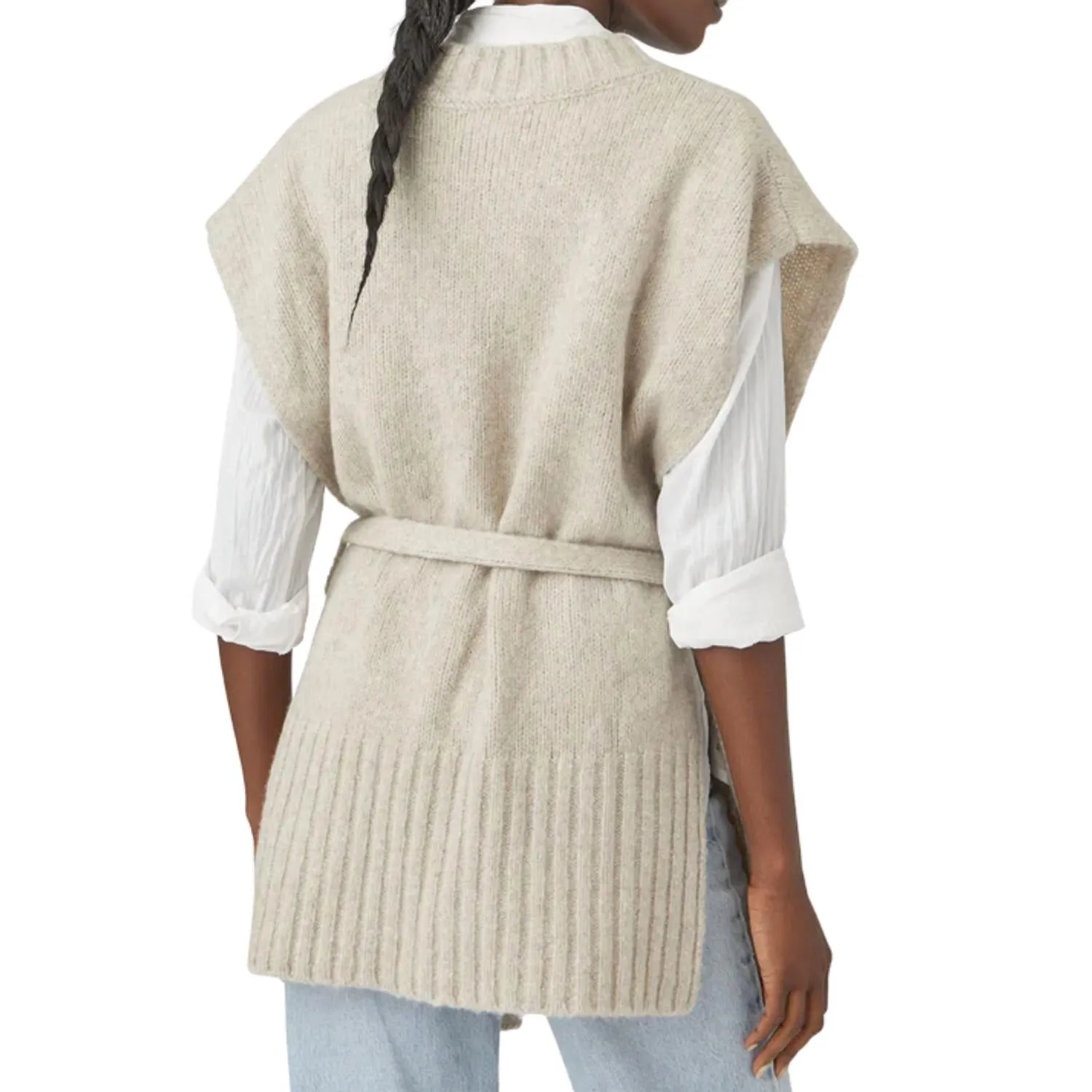 Margo Cashmere Vest In Oat
