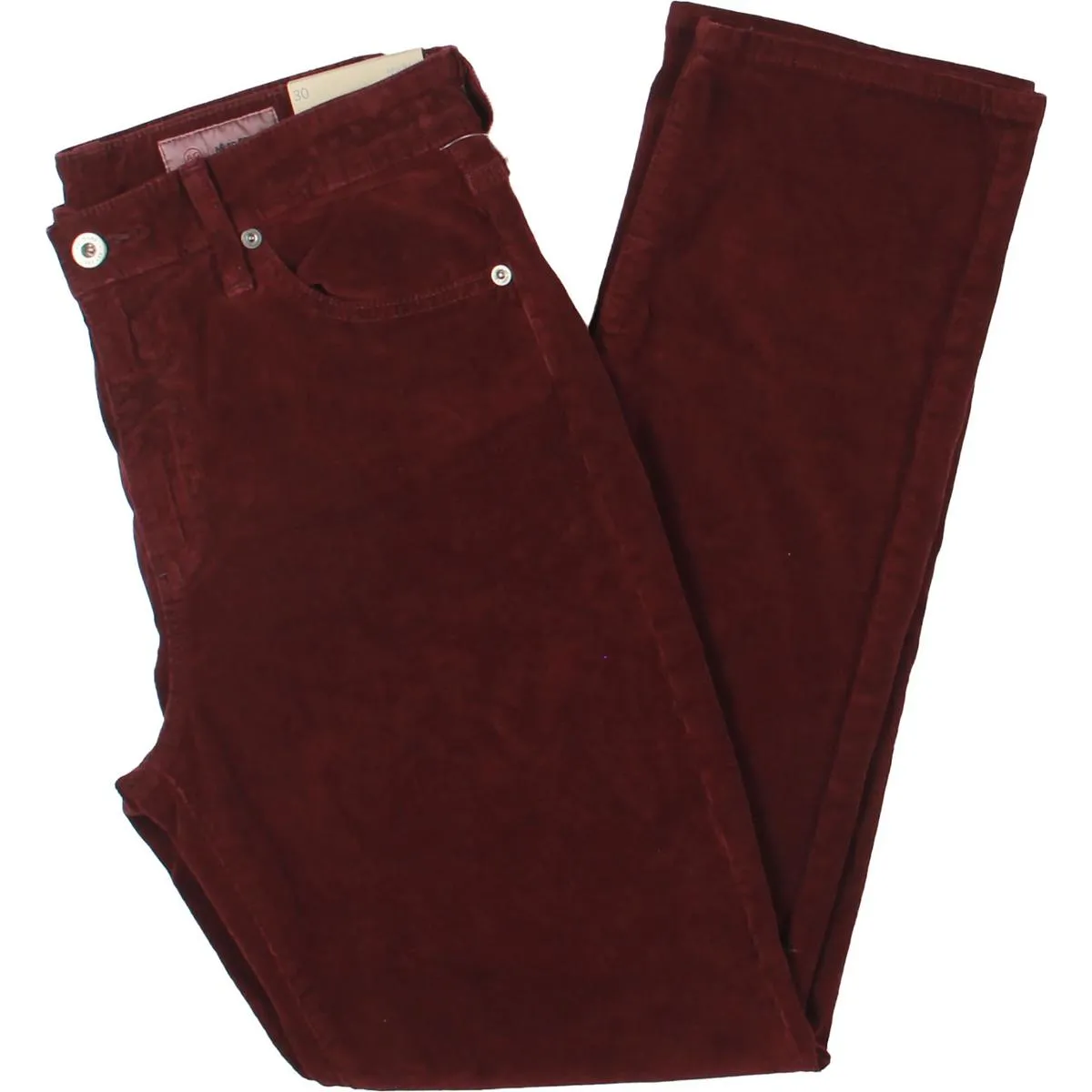 Mari Womens Corduroy High Rise Straight Leg Pants