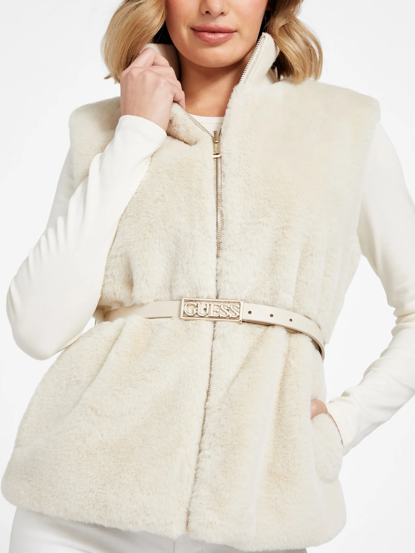 Marilene Reversible Faux-Fur Vest