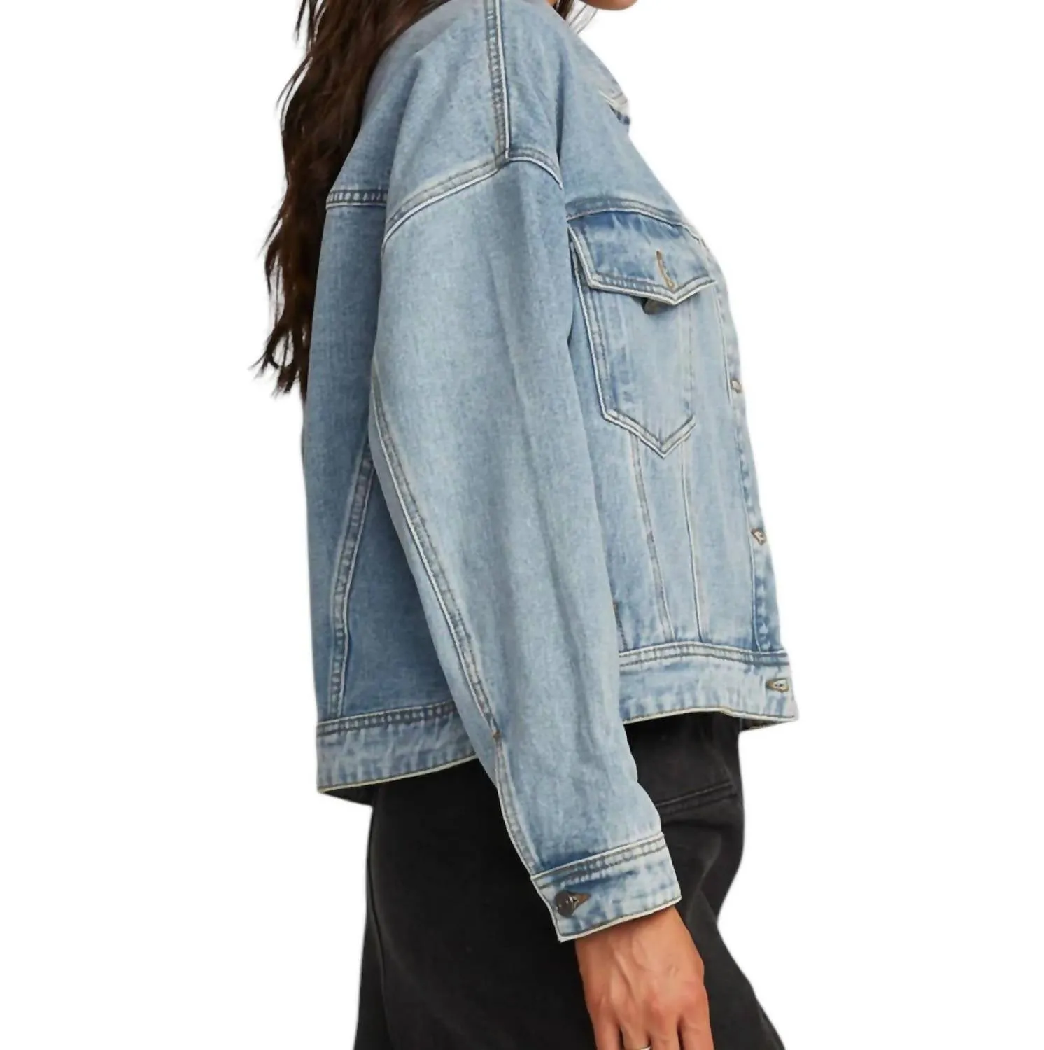 Marin Jacket In Stonewash Denim