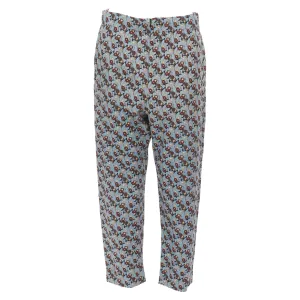Marni Silk Floral Drop Crotch Casual Cropped Pants