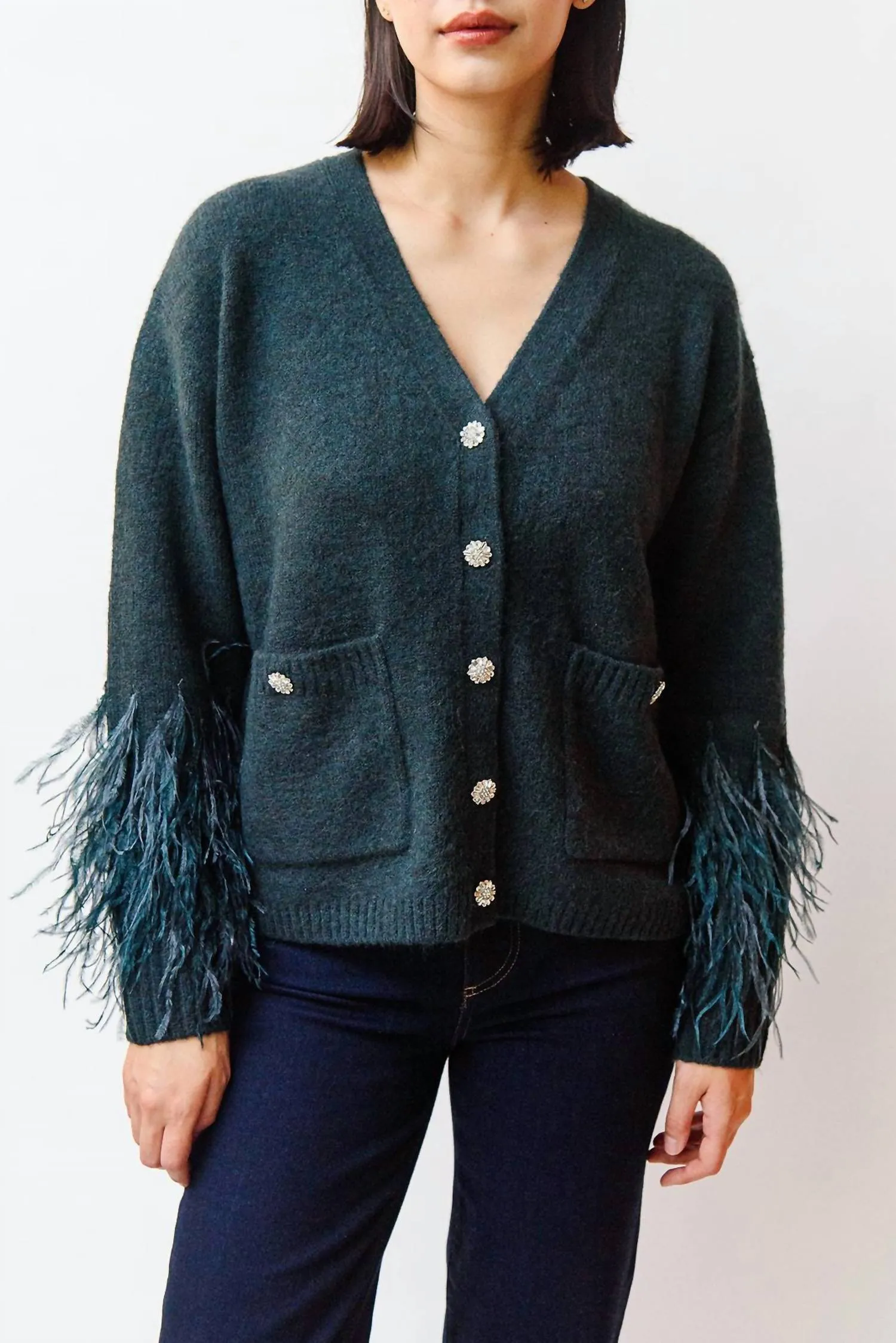 Marnie Cardigan In Evergreen
