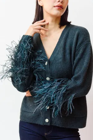 Marnie Cardigan In Evergreen
