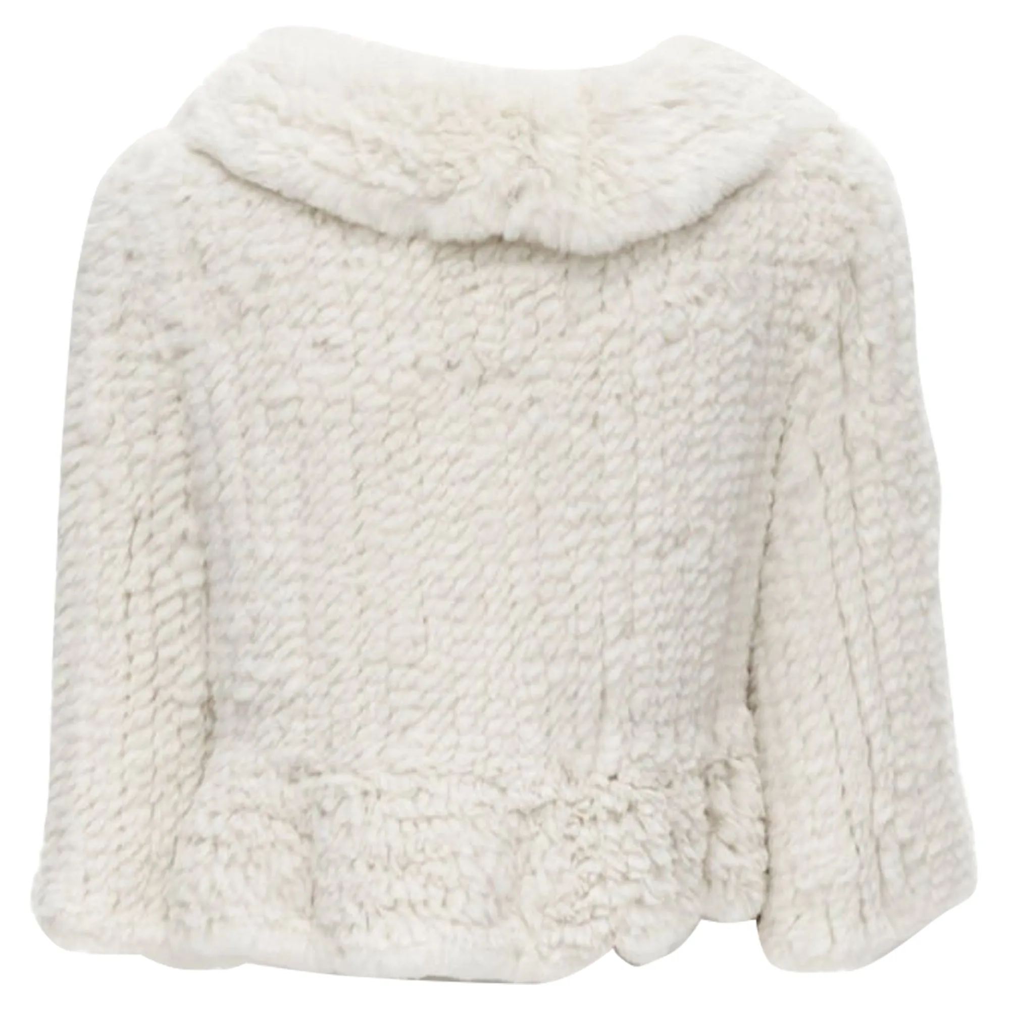 Matthew Williamson rabbit fur ruffle collar short jacket