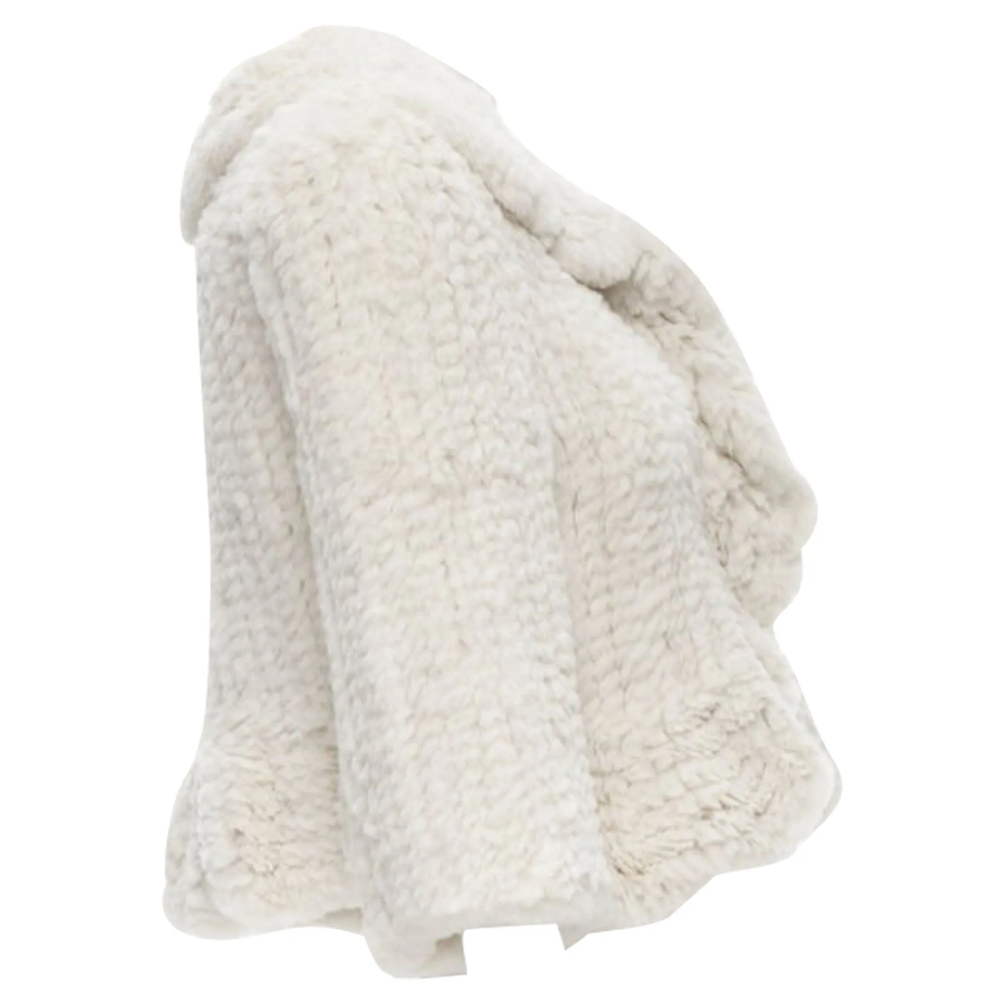 Matthew Williamson rabbit fur ruffle collar short jacket