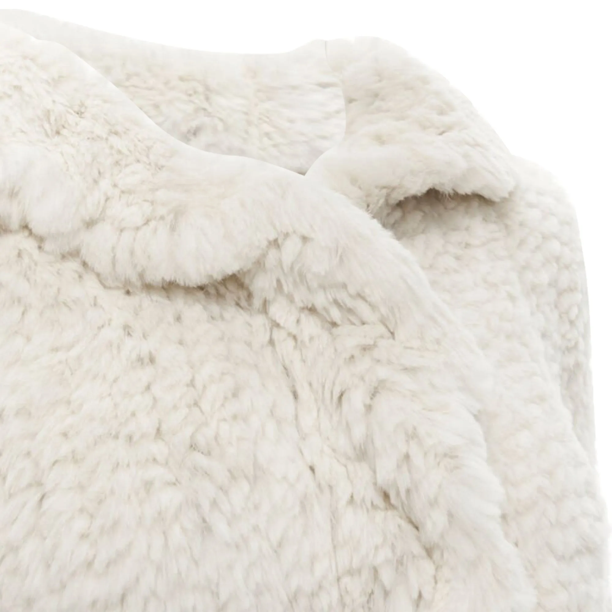 Matthew Williamson rabbit fur ruffle collar short jacket