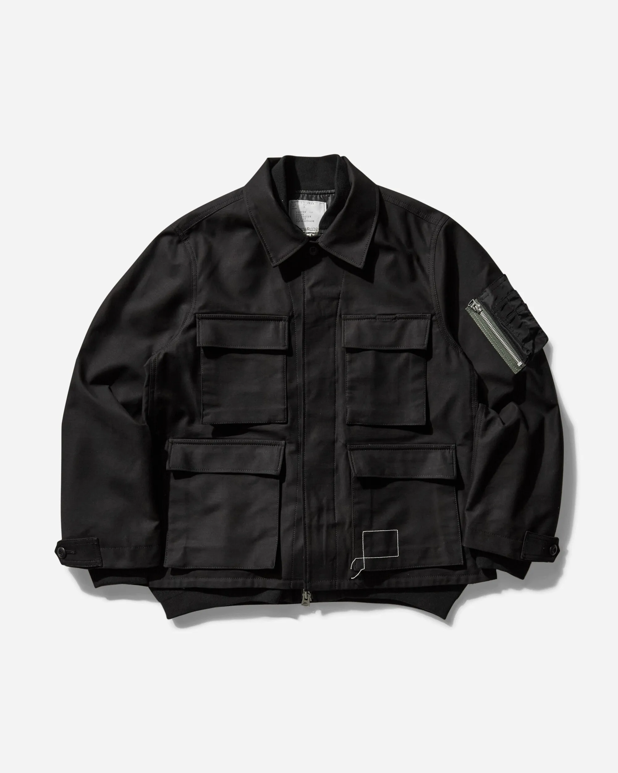 Men's WTAPS Cotton Back Satin Jacket Black