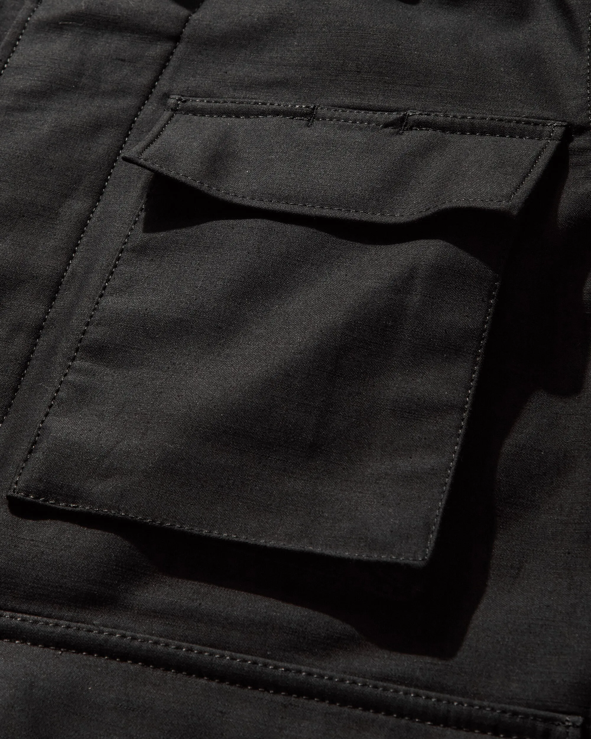 Men's WTAPS Cotton Back Satin Jacket Black