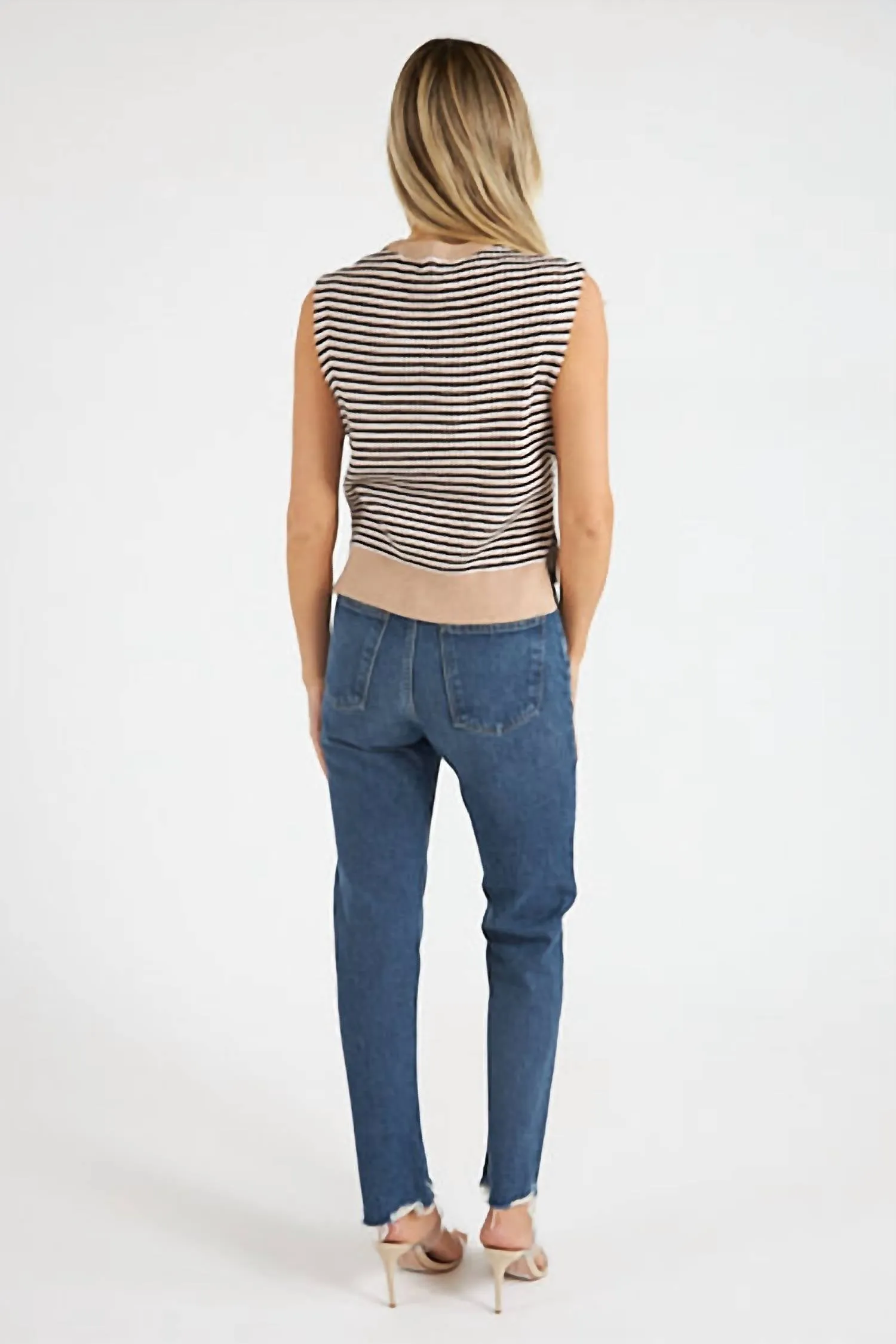 Merino Wool Sweater Vest In Dusk Winter