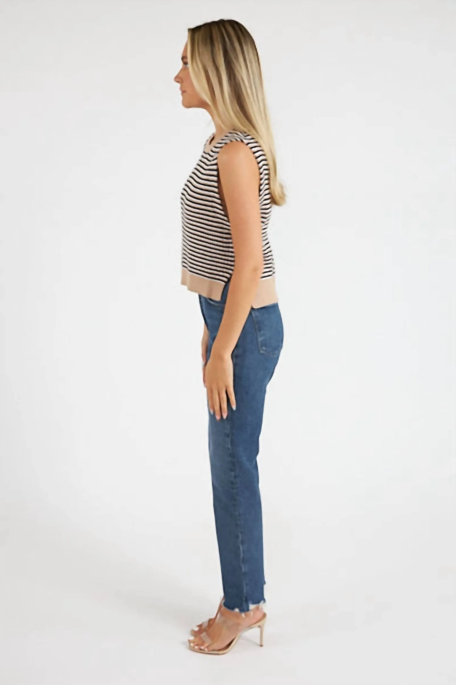 Merino Wool Sweater Vest In Dusk Winter
