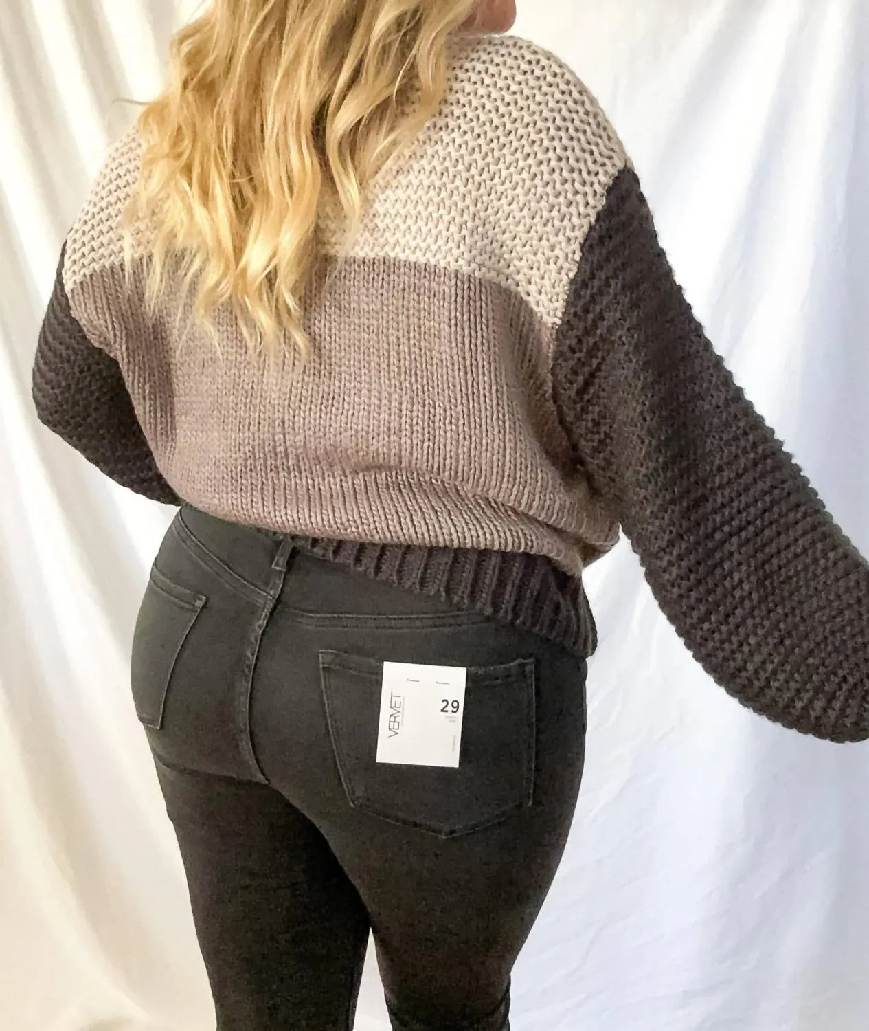 Midnight Chunky Knit Sweater In Black
