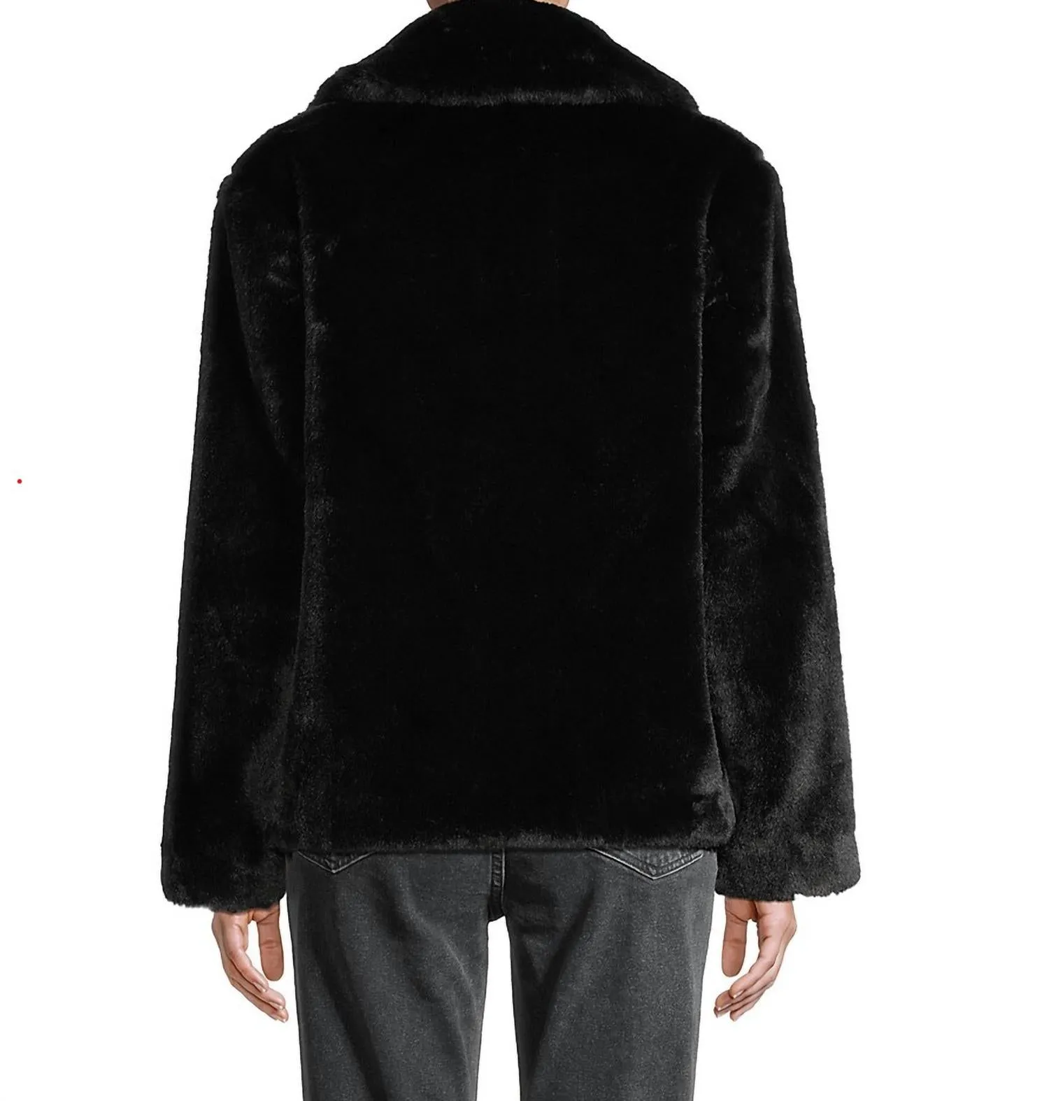 Milly Plant-Based Fur Coat In Noir