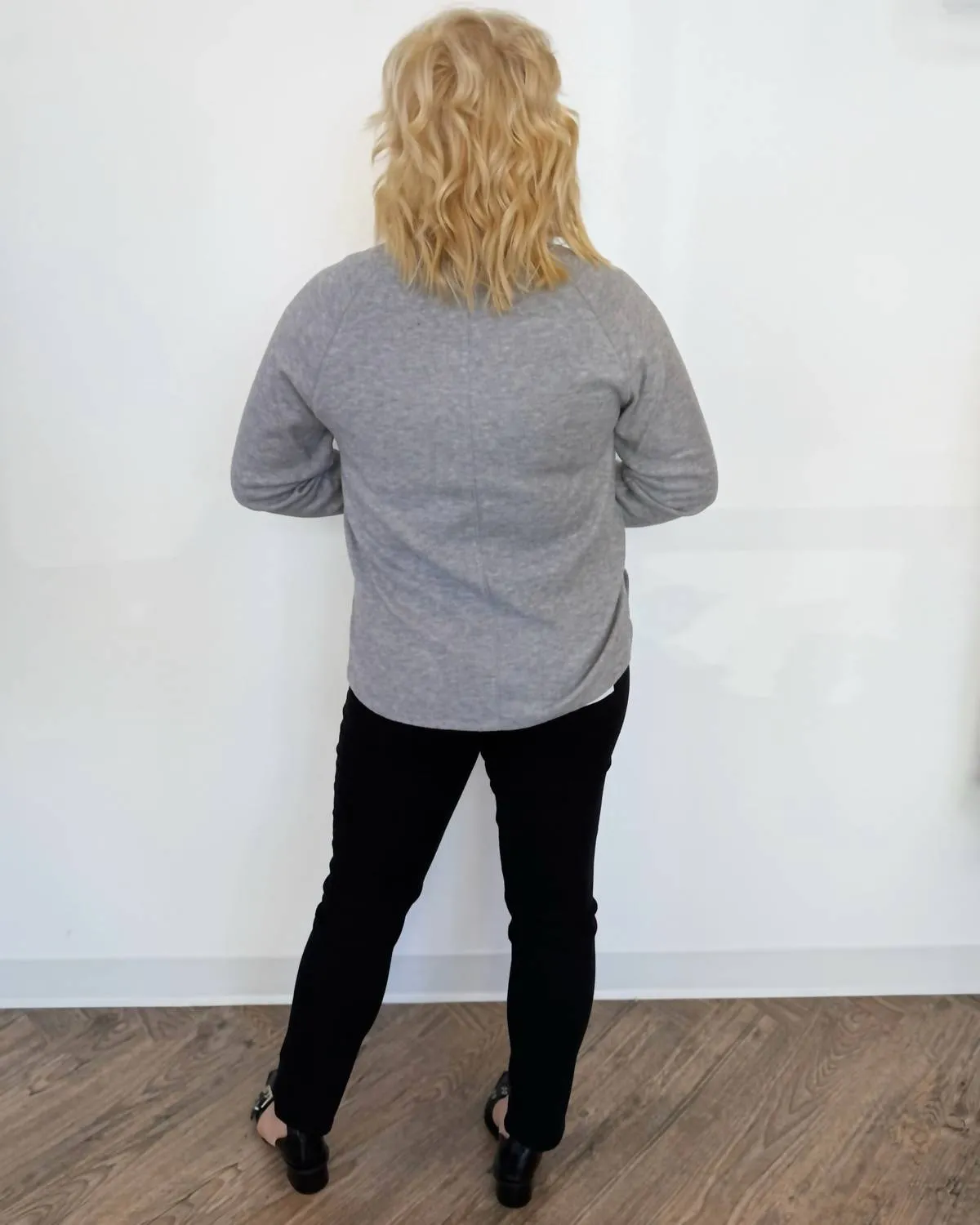 Mock Neck Sweater In Ash