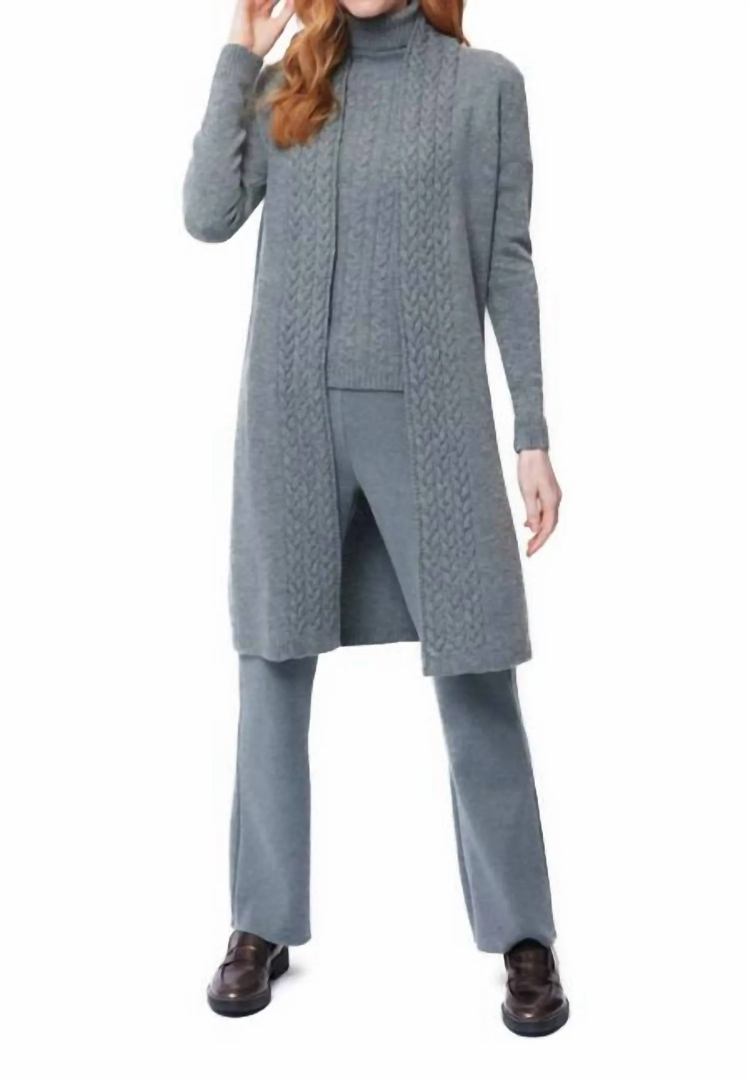 Monique Milano-Knit Boot Leg Pant Gray