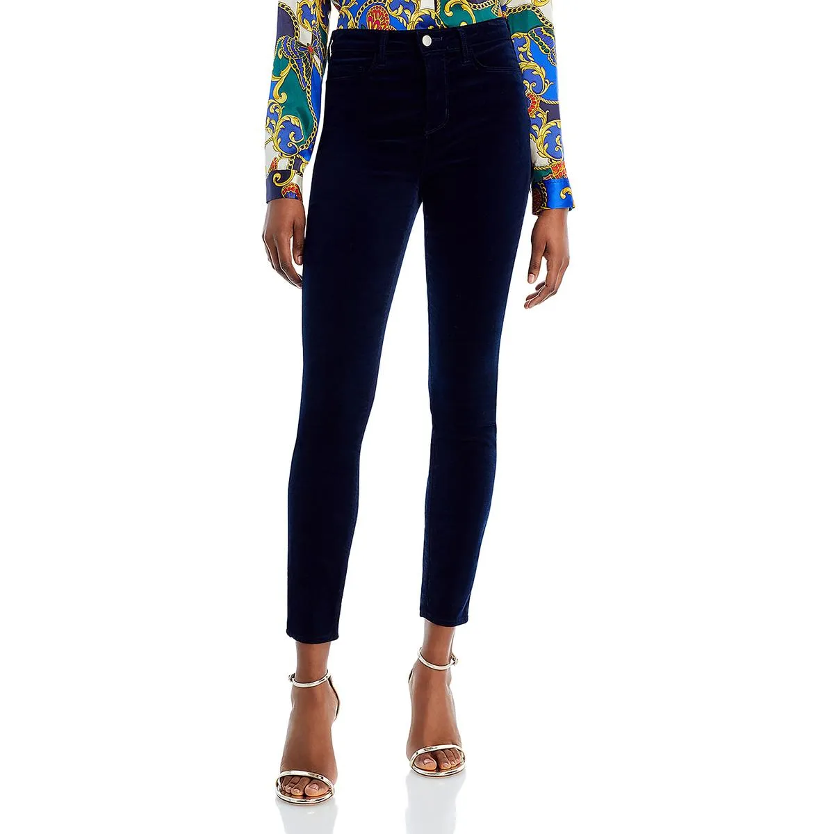 Monique Womens Velvet Ultra High Rise Skinny Pants
