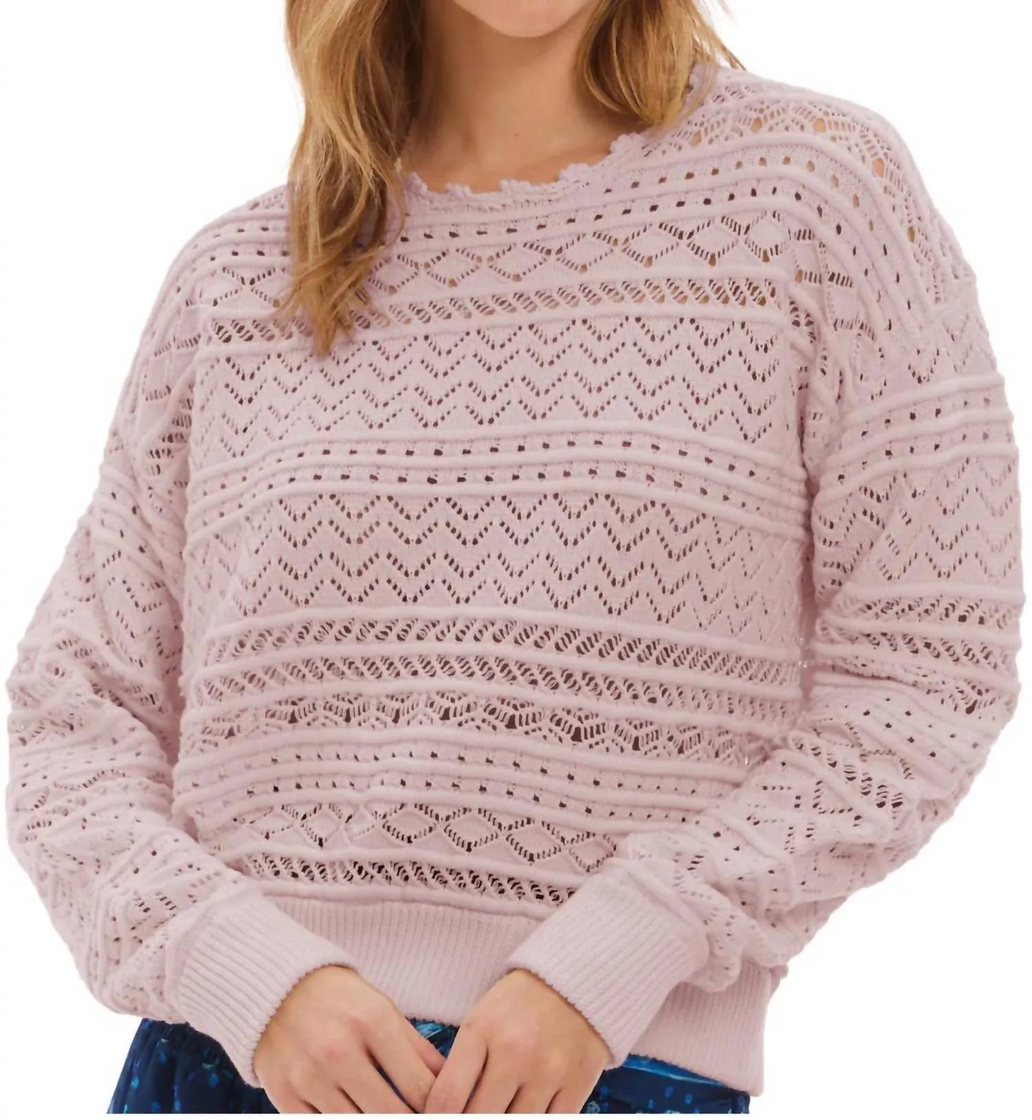 Monroe Sweater In Blush Pink