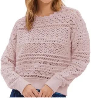 Monroe Sweater In Blush Pink