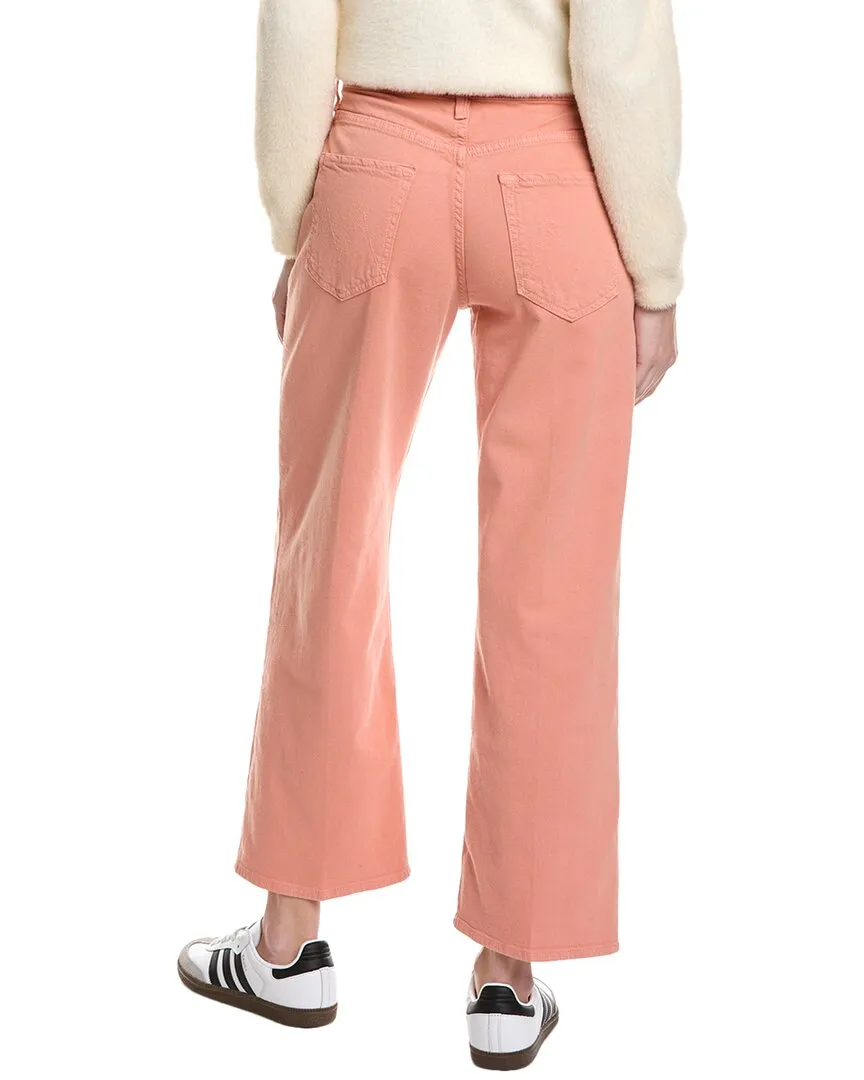 MOTHER The Dodger Ankle Linen-Blend Mango Straight Leg Jean