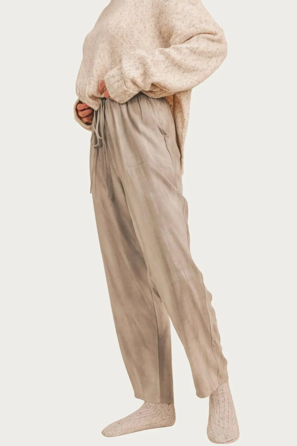 Mystic Haze Drawstring Pant In Grey