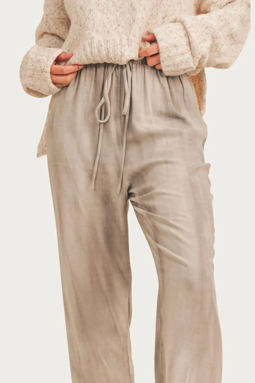Mystic Haze Drawstring Pant In Grey