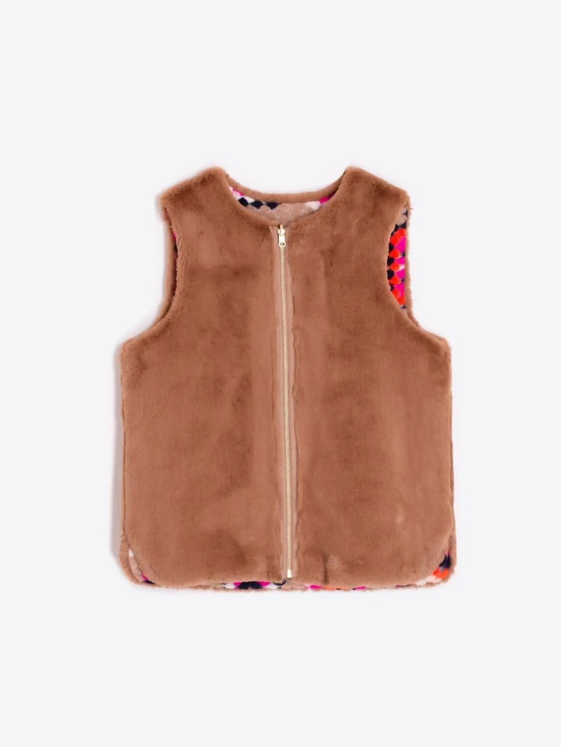 Naomi Crochet Knit Waistcoat In Crochet Beige
