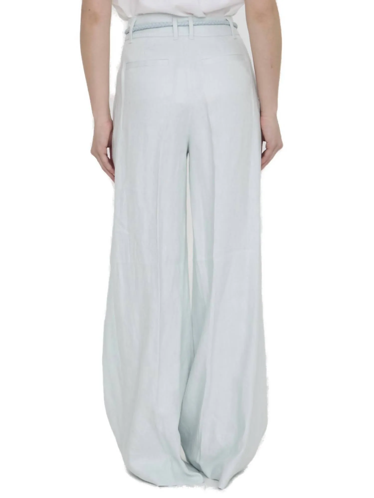Natura Linen Wide Leg Pant In Mint