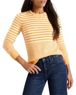 NIC   ZOE Cashmere-Blend Striped Sweater
