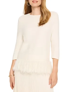 NIC ZOE Feather Fringe Sweater