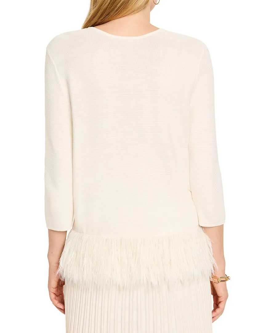 NIC ZOE Feather Fringe Sweater