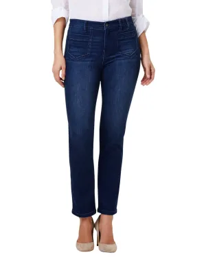 NIC ZOE Mid Rise Straight Pocket Jean