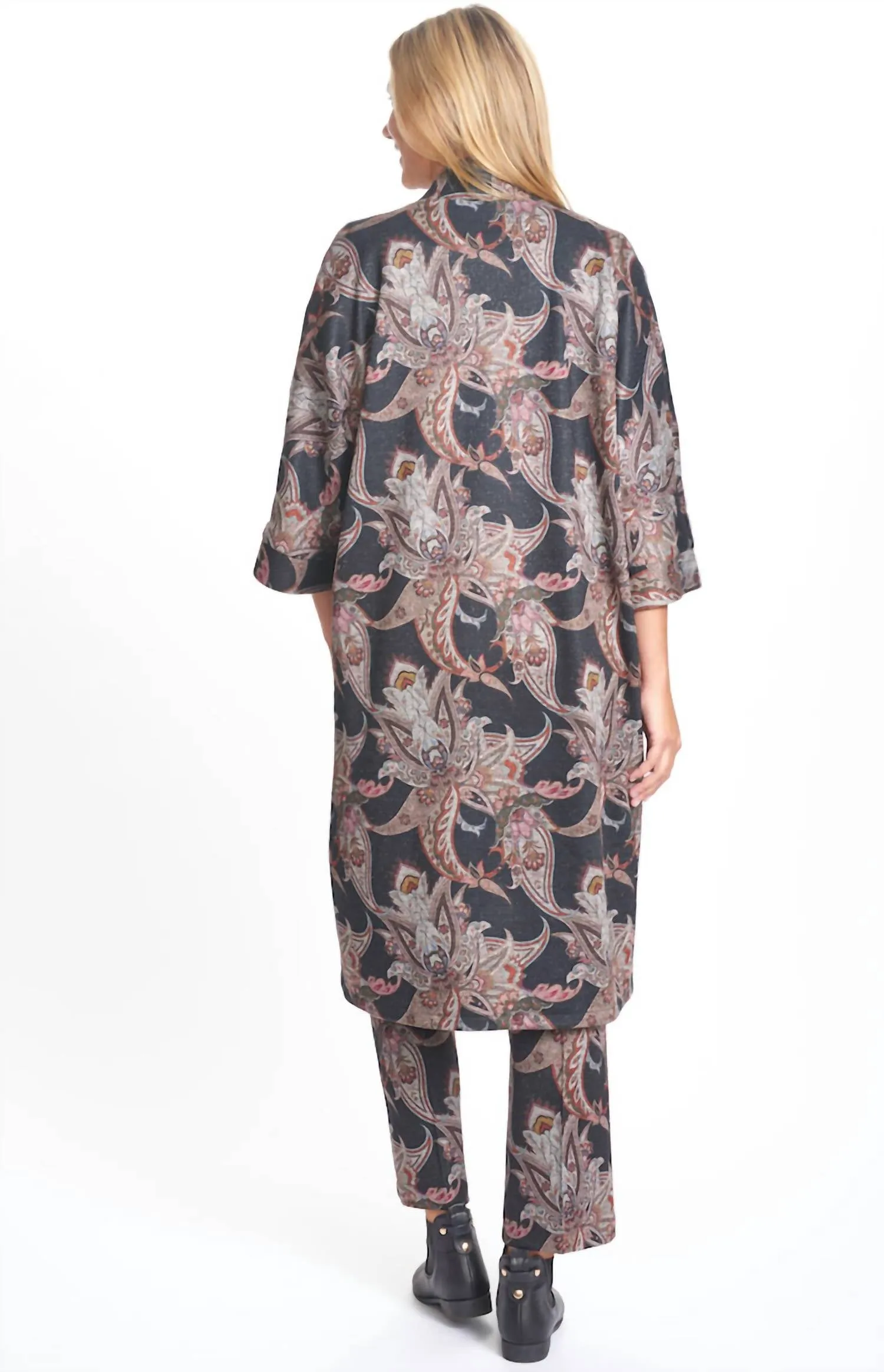 Niva Knit Kimono In Black Multi