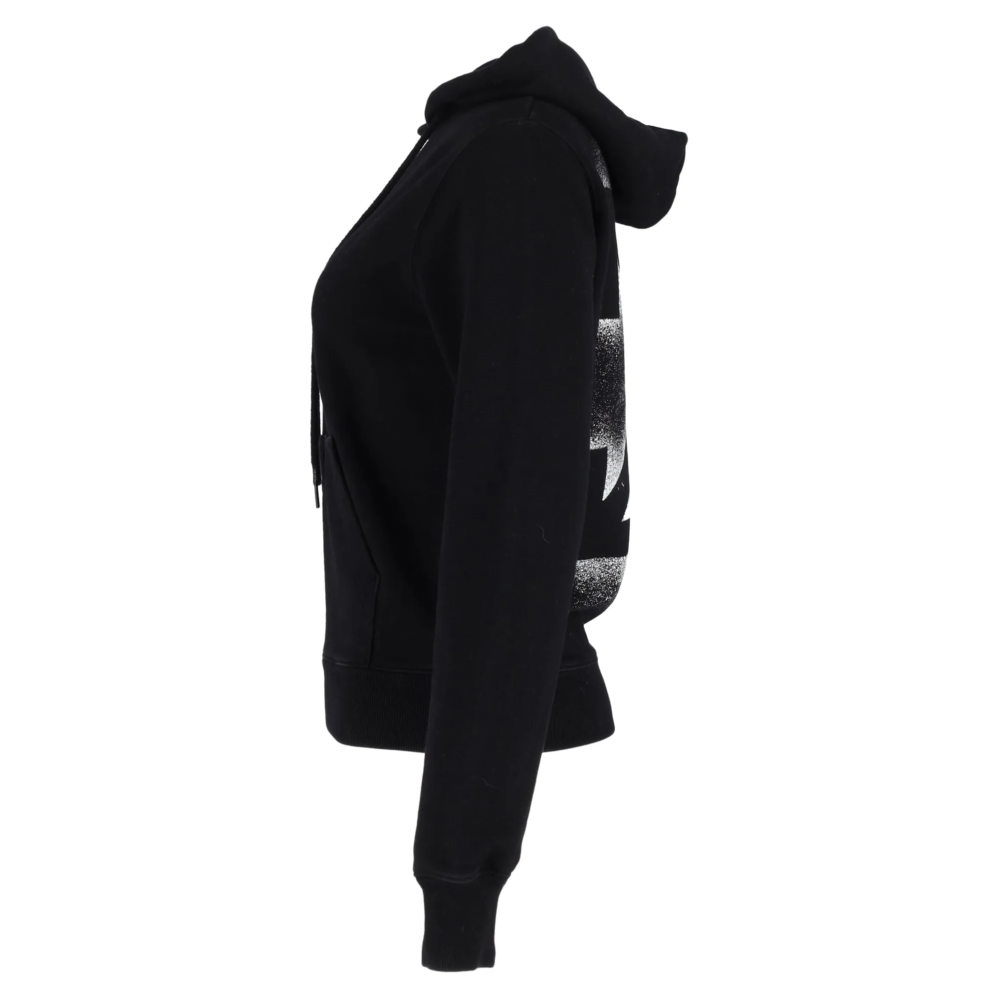 Off-White Arrow Print Hoodie in Black Cotton