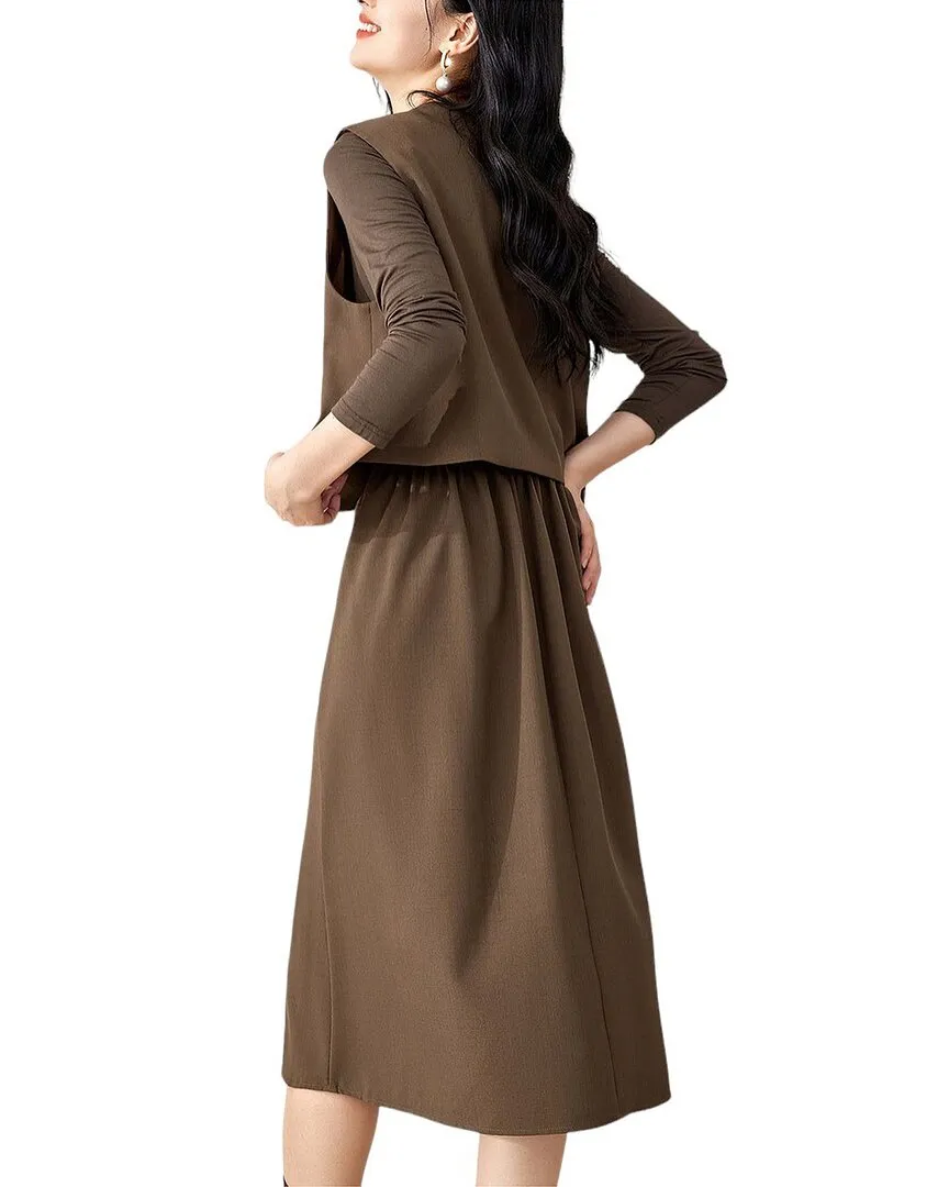 OUNIXUE 3pc Top, Vest, & Skirt Set
