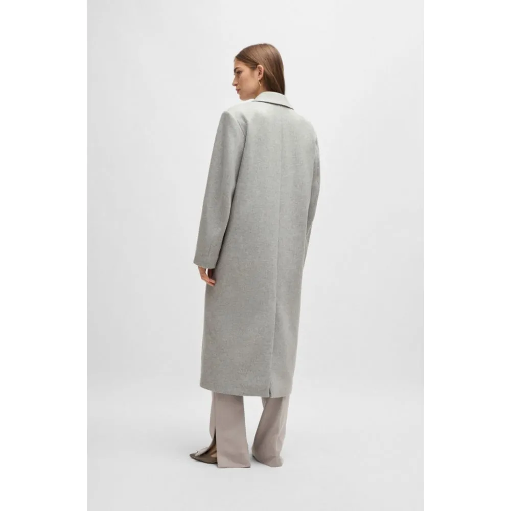 Oversize-fit coat in wool with cashmere