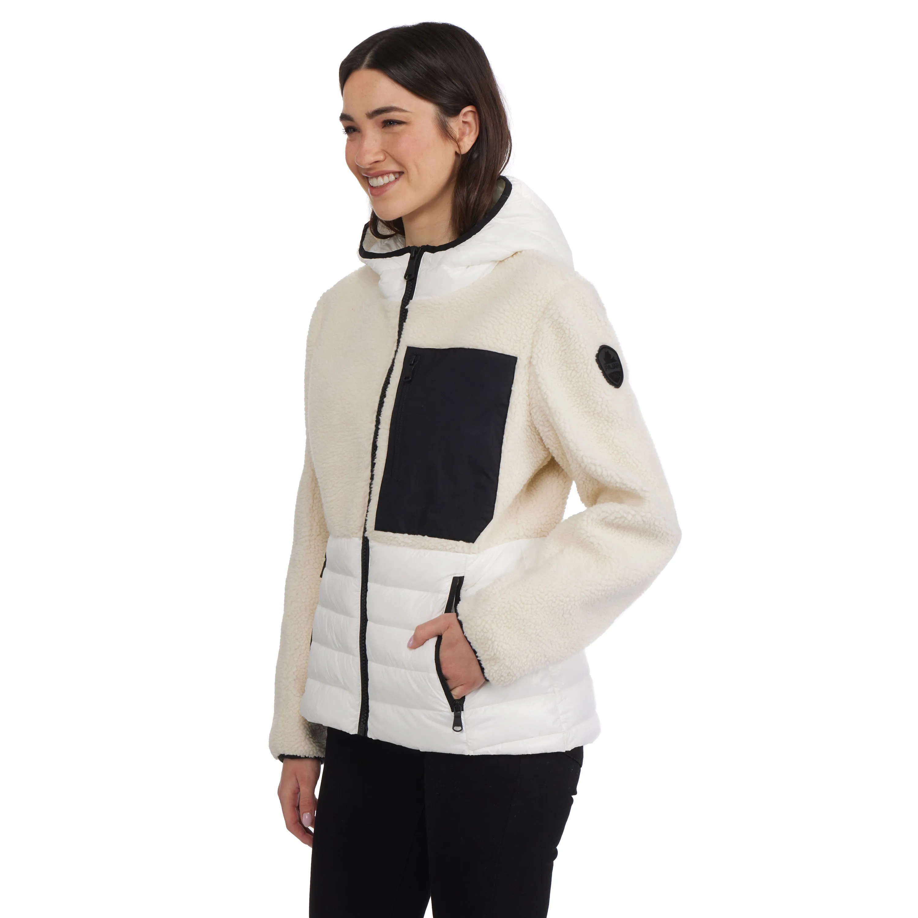 Pajar Women's Fawn Lightweight Mixed Media Jacket with Fixed Hood