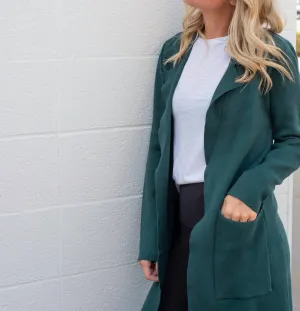 Parma Cardigan In Pine Green