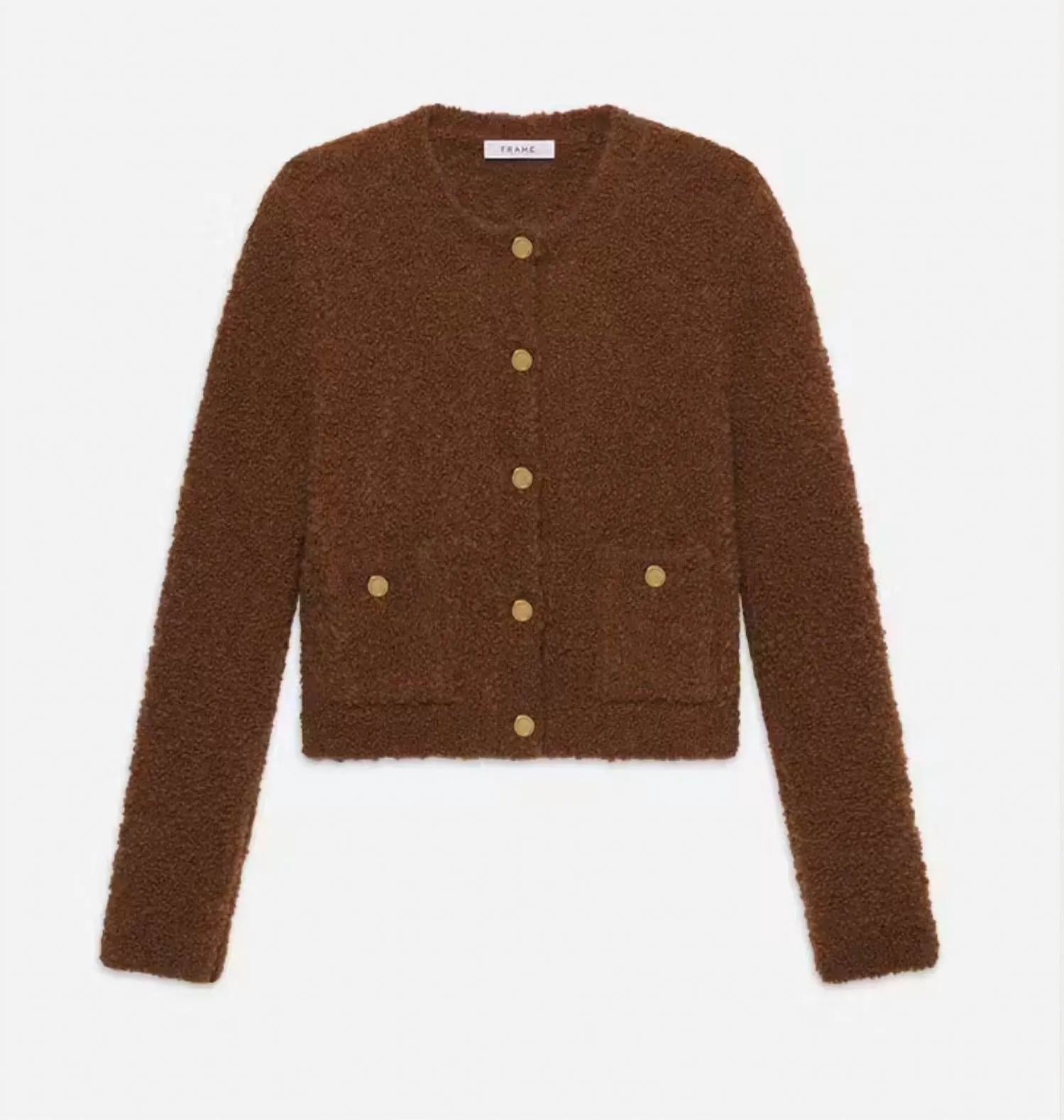 Patch Pocket Cardigan In Camel
