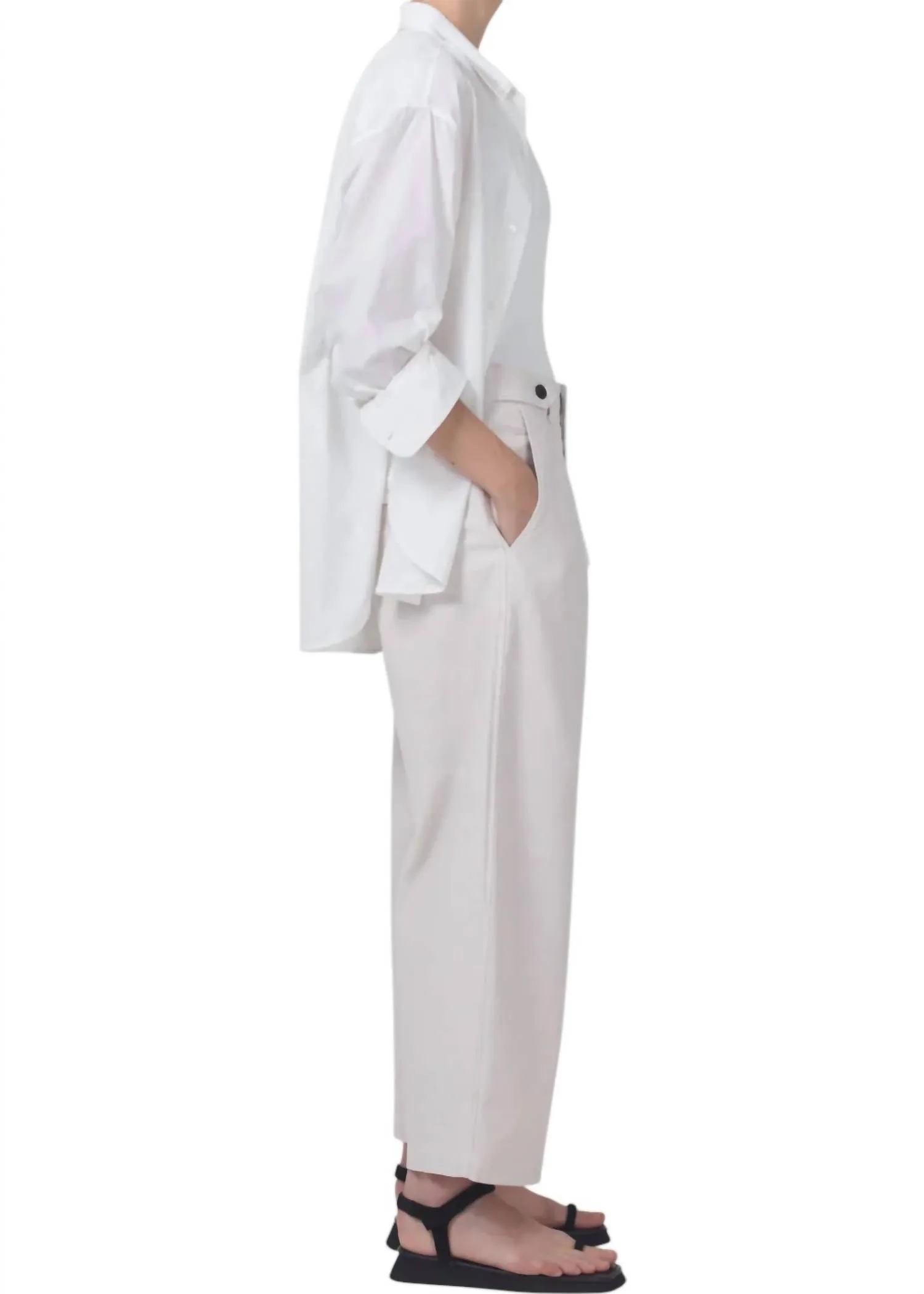 Payton Utility Trouser Pants In Oysterette