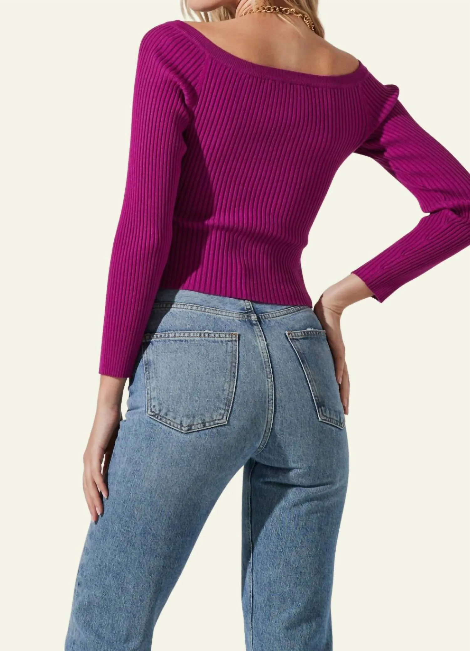 Penelope Sweater In Fuchsia