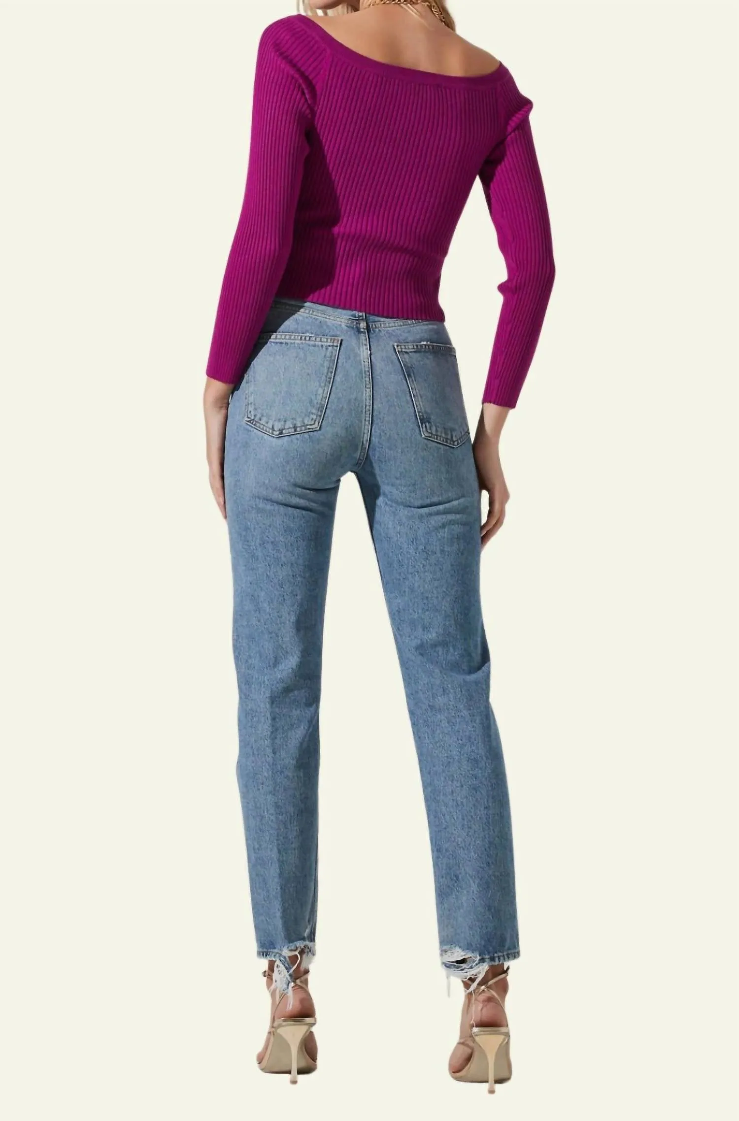 Penelope Sweater In Fuchsia
