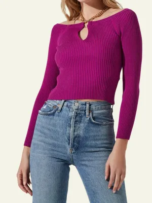 Penelope Sweater In Fuchsia