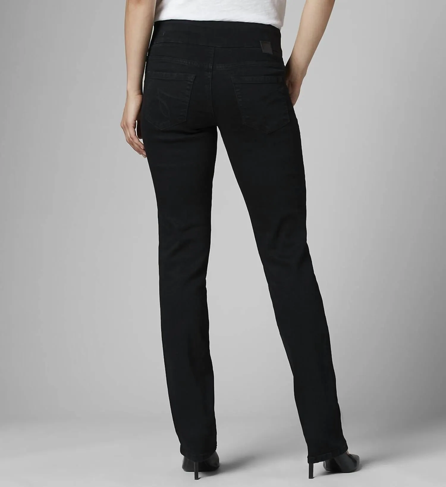 Peri Straight Leg High Rise Jeans In Black