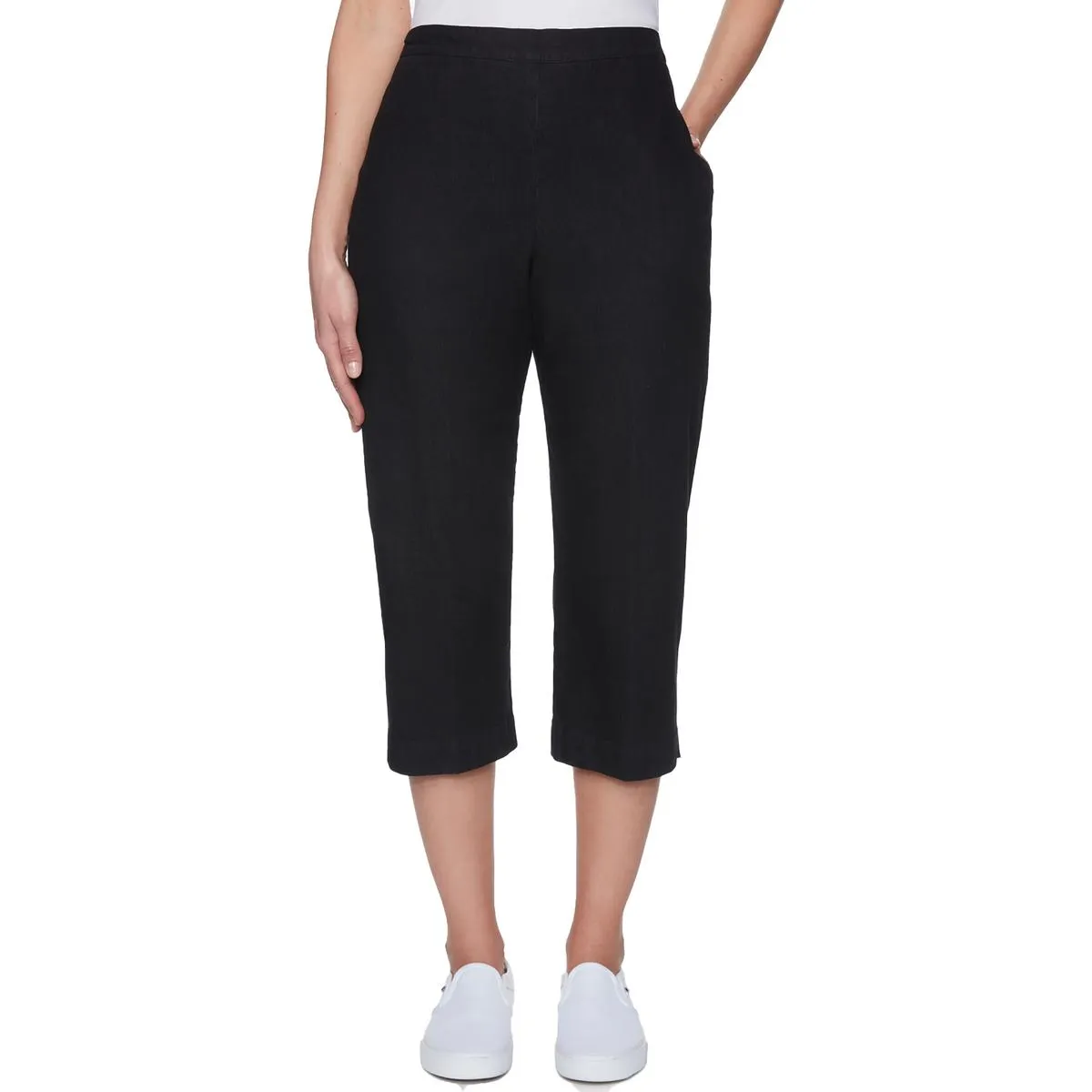 Petites Womens Comfort Waist Pull On Capri Pants