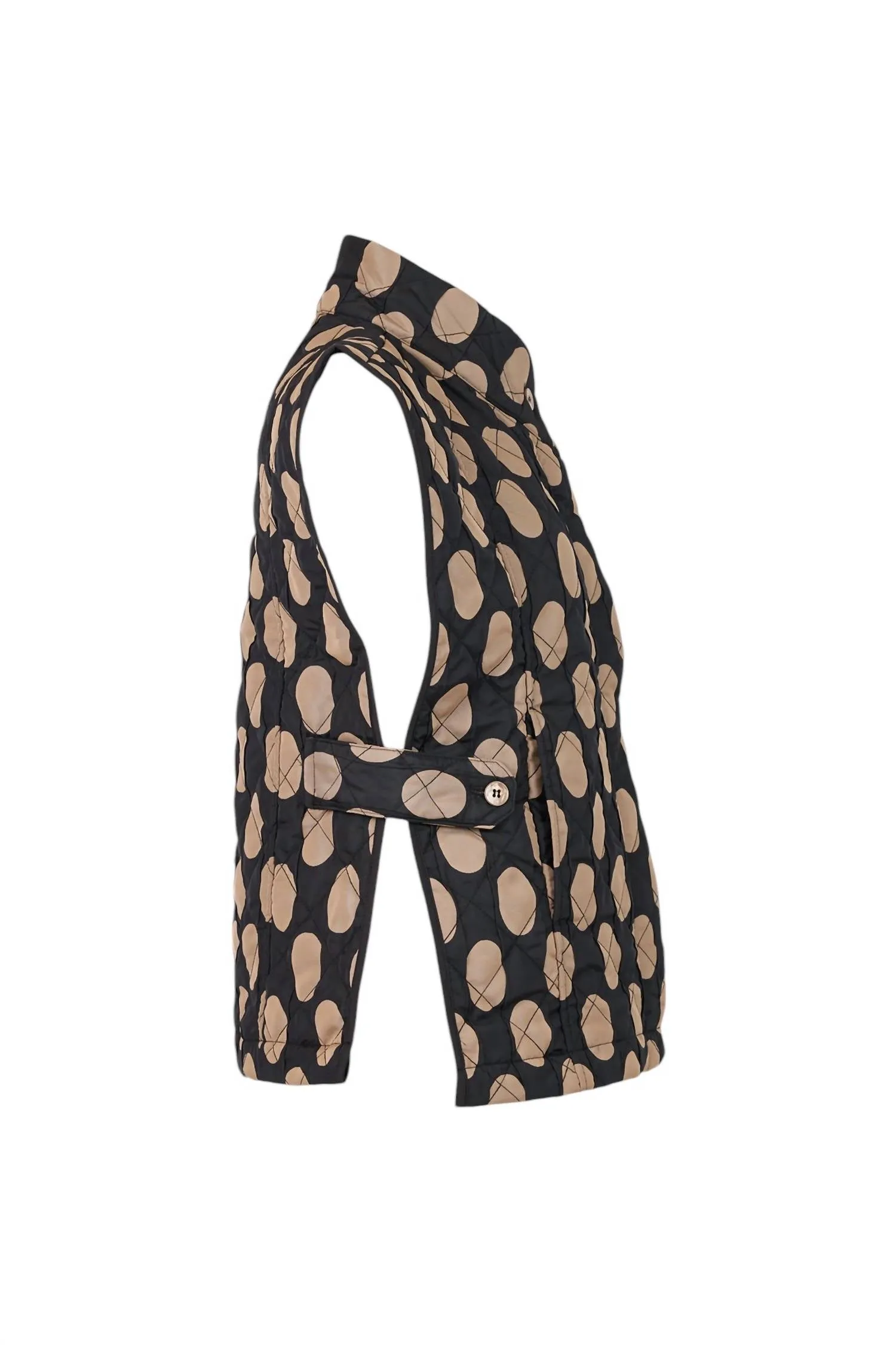 Petrona Polka Dot Waistcoat In Taupe